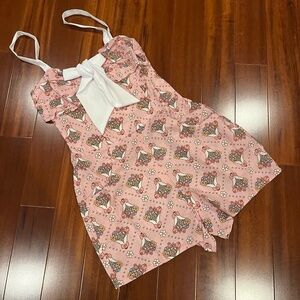 New NWT Pusheen x Unique Vintage Pink Romper Sleeveless Sanrio Kawaii Sz M 6 - 8